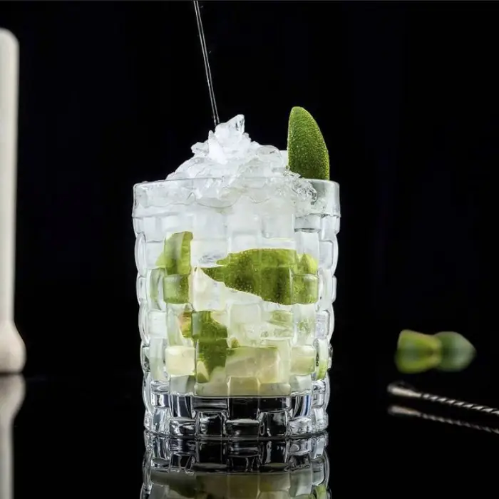 Elderflower Caipirinha (Alcoholic Cocktail Collins glass)