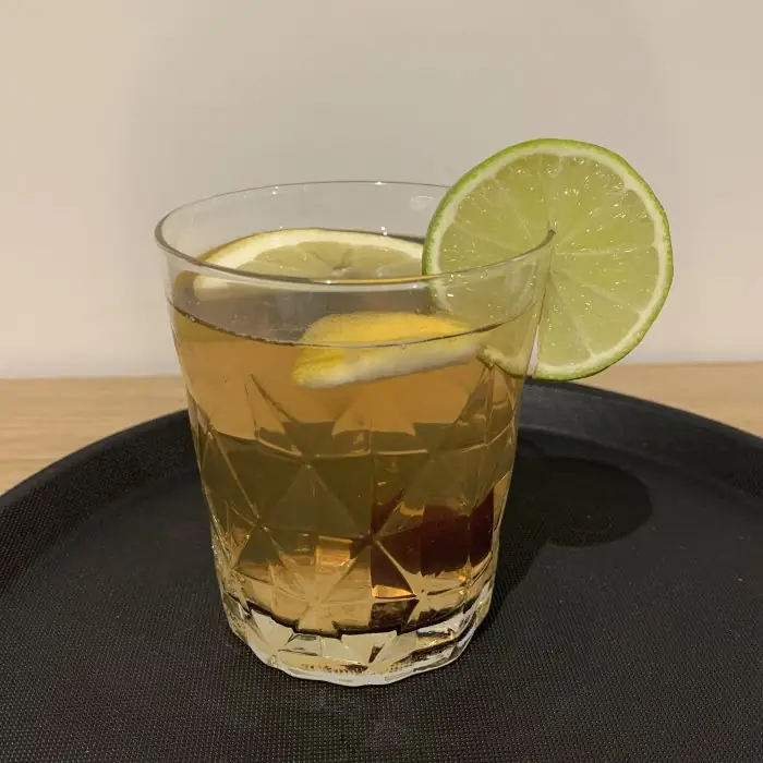 Frisco Sour (Alcoholic Ordinary Drink Whiskey sour glass)