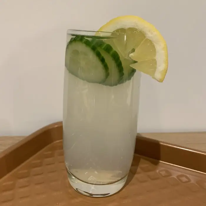 Gin Cooler (Alcoholic Ordinary Drink Collins glass)